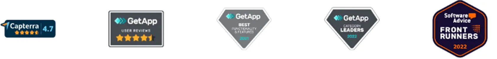 Capterra review badges showing Hopper HQ ratings