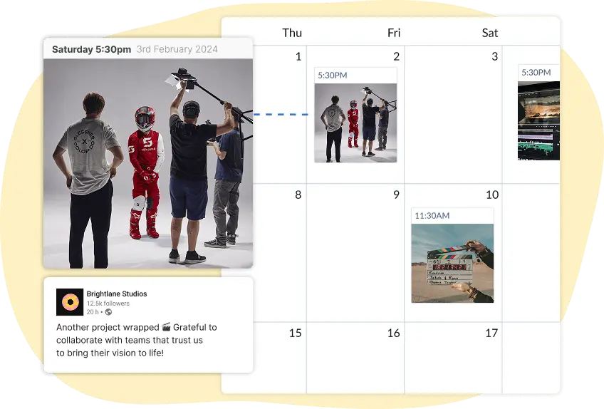 Visual Facebook content calendar in Hopper HQ