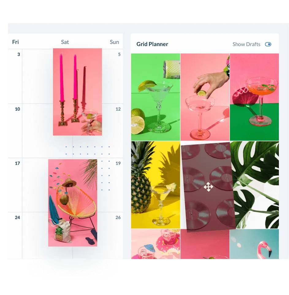 Hopper HQ grid planner for instagram stories