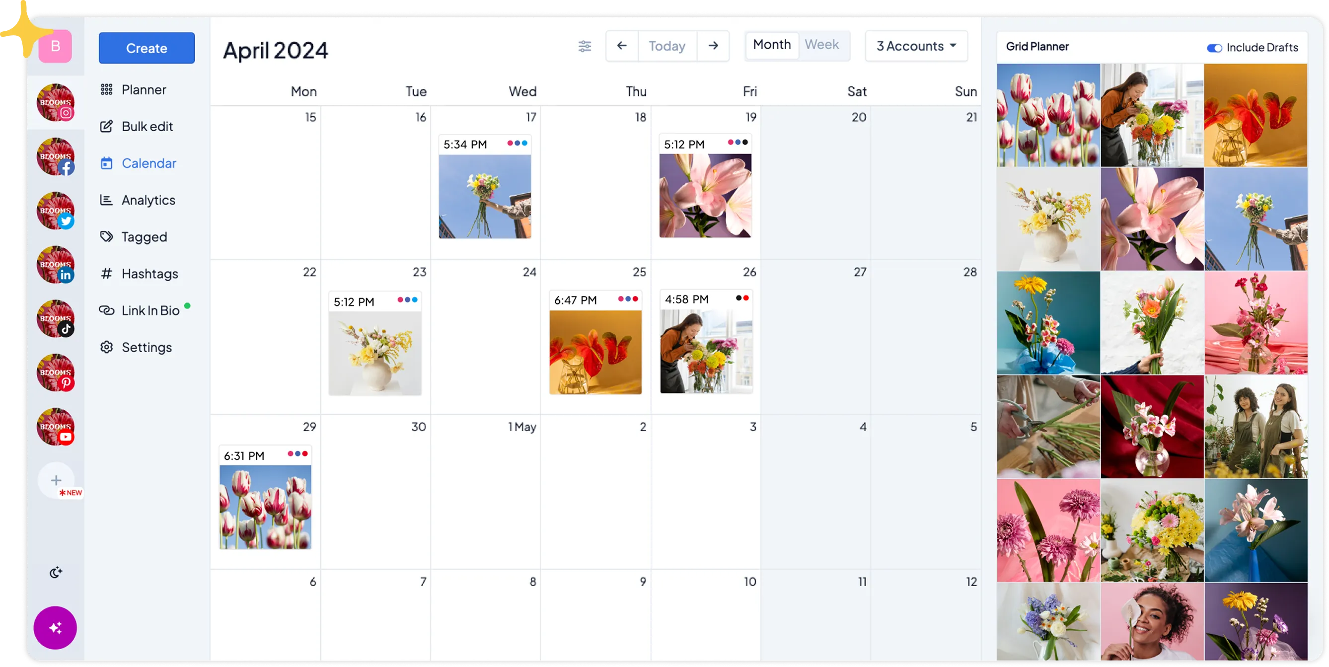 Hopper HQ calendar and grid planner