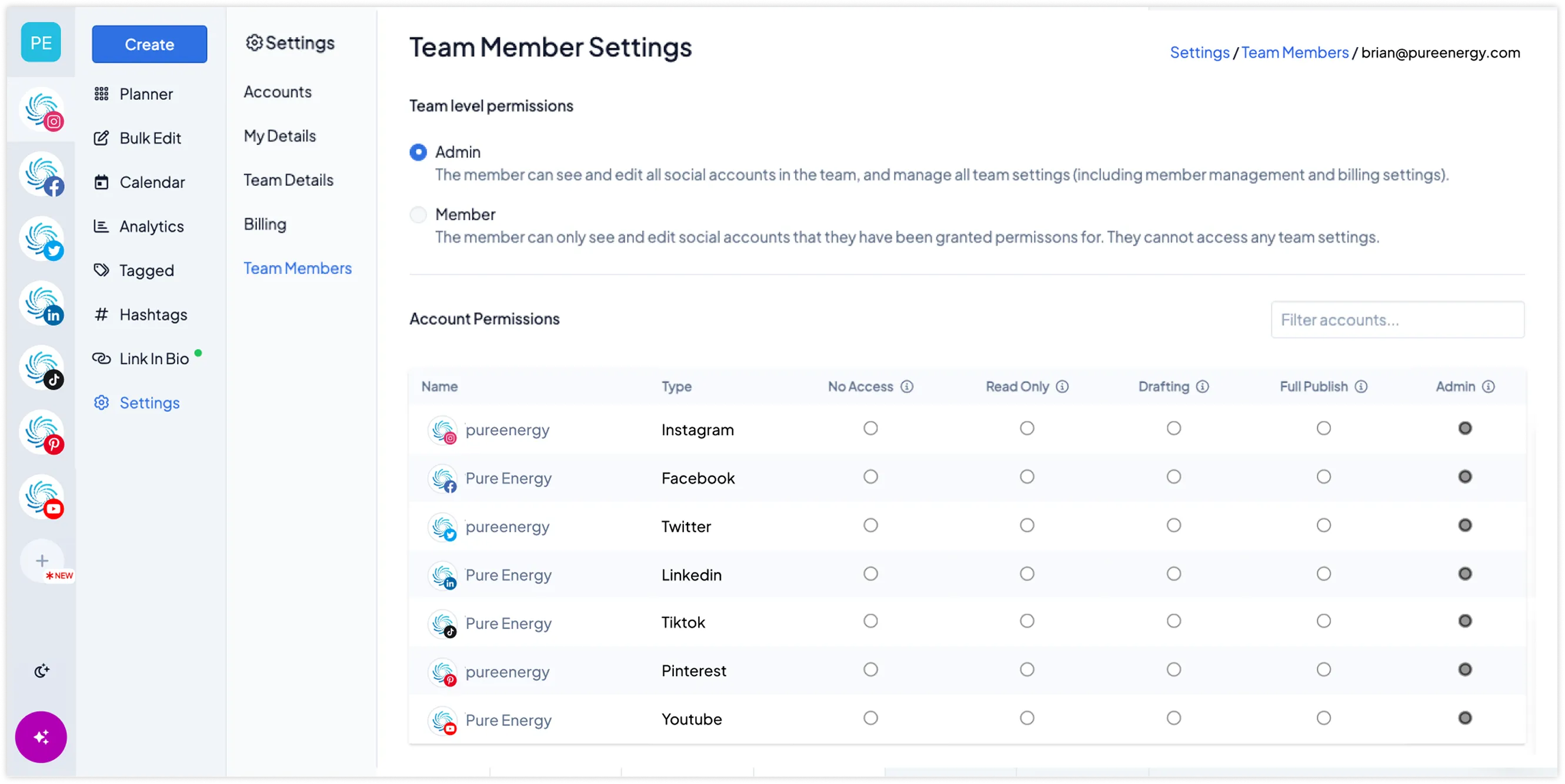 Hopper HQ calendar and grid planner