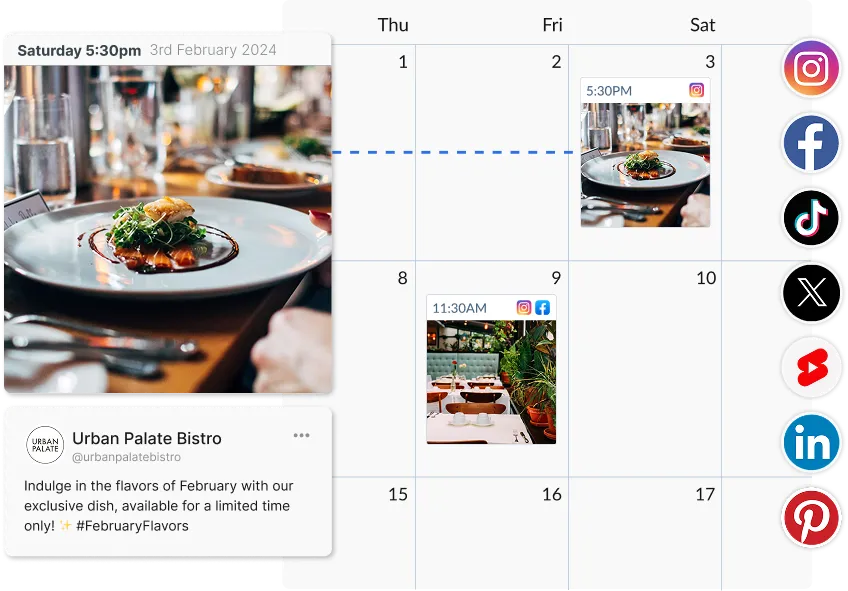 Multi-platform scheduling with calendar and grid planner