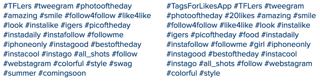 instagram hashtags