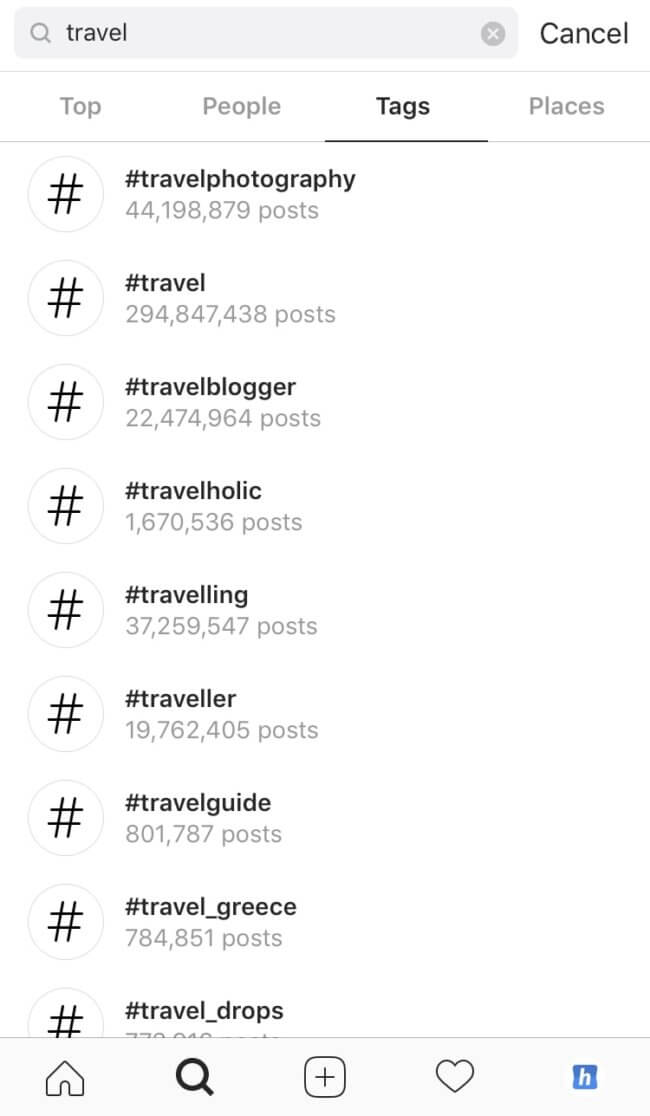 instagram hashtags on tourism