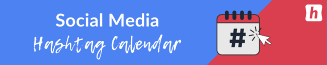 Calendário de hashtag dos media sociais