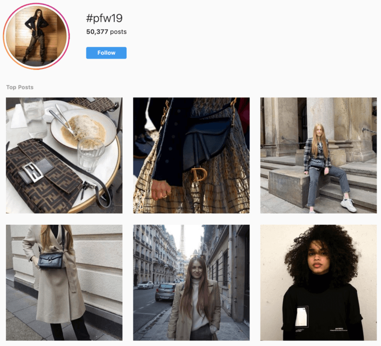 top fashion hashtags