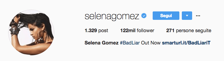 selena gomez 122 million followers 550 000 per post - instagram top followers 2017