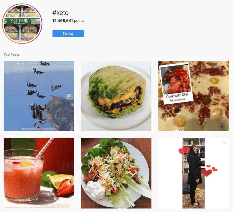 #Hashtag Keto Screenshot