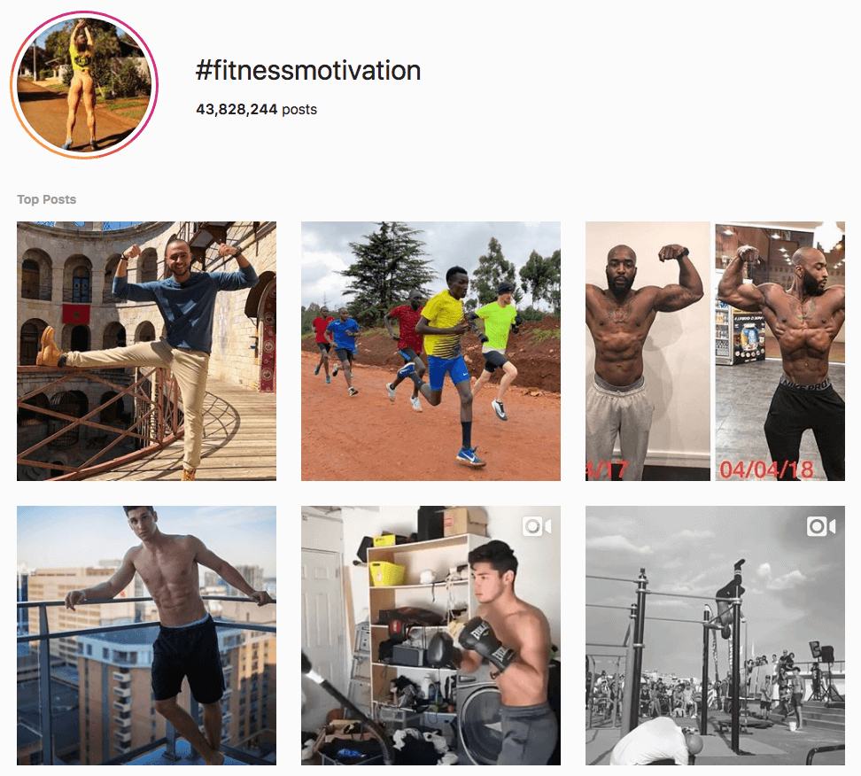 fitness hashtags