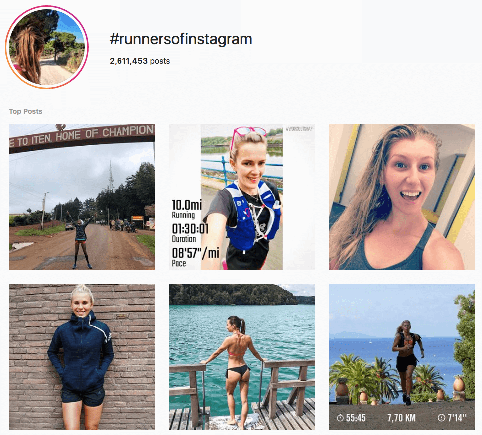 fitness hashtags 