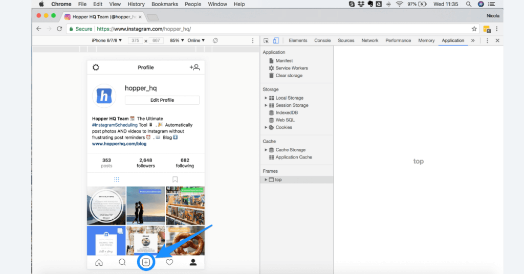 How to post on Instagram from PC or mac