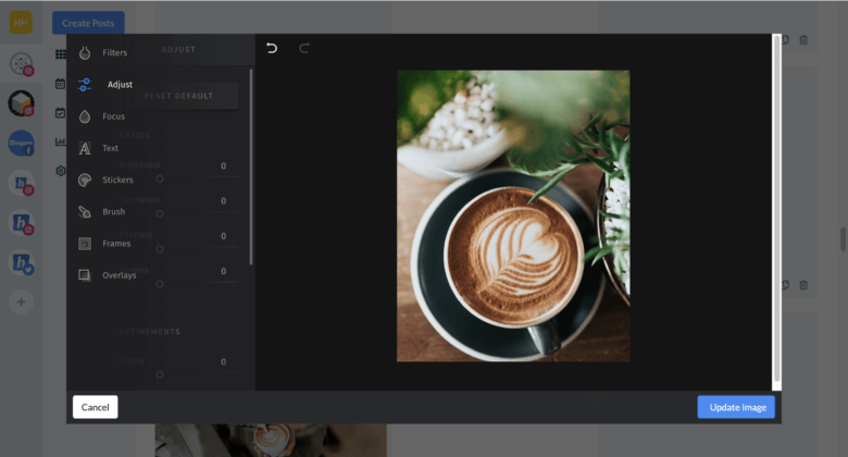 Editing images to post on Instagram with Hopper HQ on Desktop