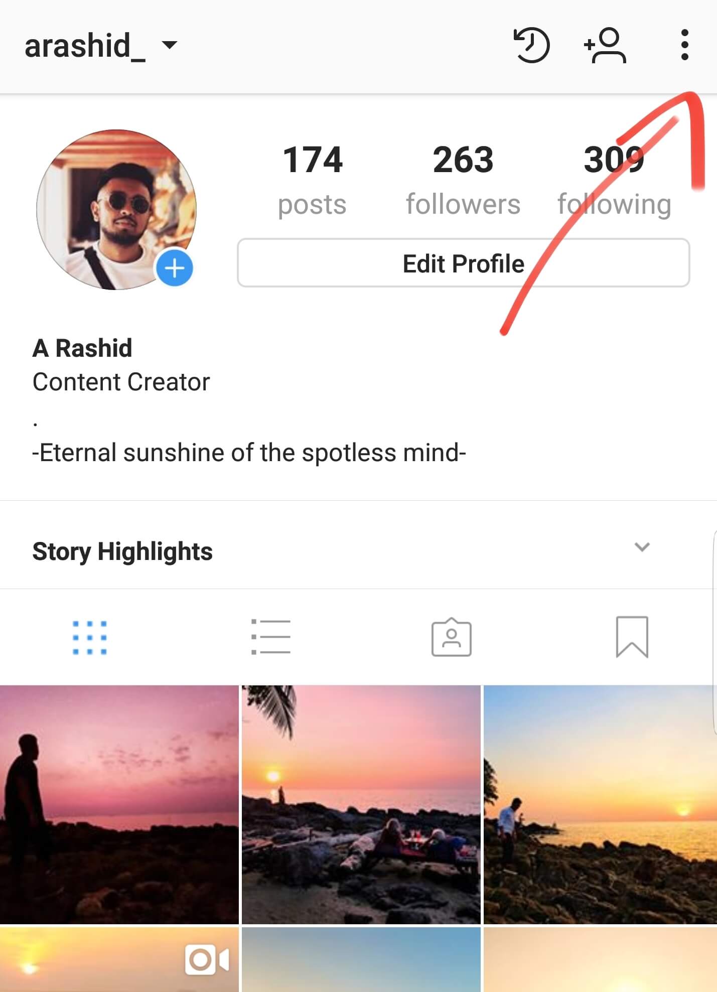 presentation instagram profil