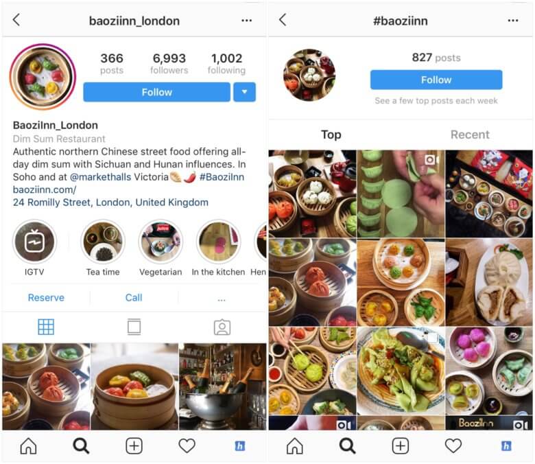 contoh bio instagram restoran