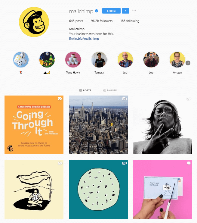 mailchimp instagram