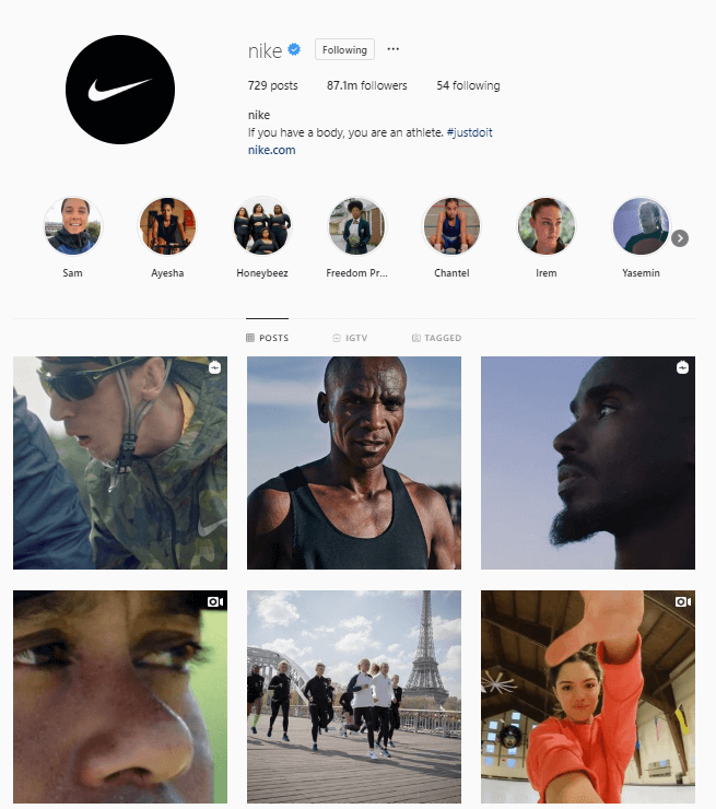 nike instagram