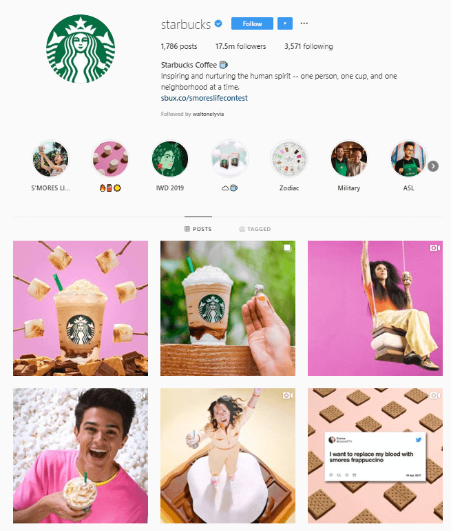 starbucks instagram