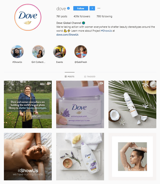 dove instagram