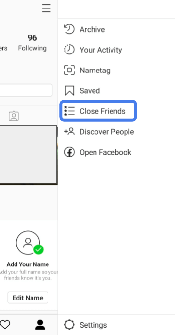 Instagram Close Friends list
