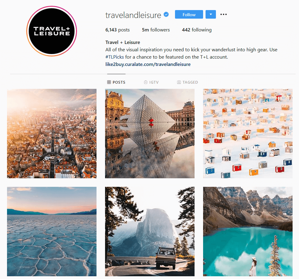 best travel brands on instagram
