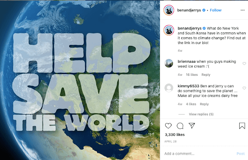 Ben & Jerry's 'Save our World'