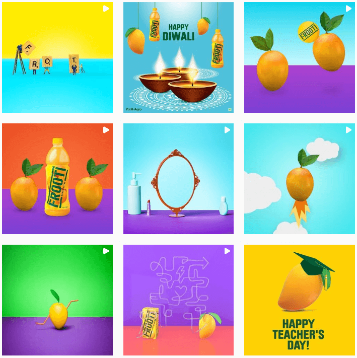 An example of Instagram account with unique visuals that make them stand out. 