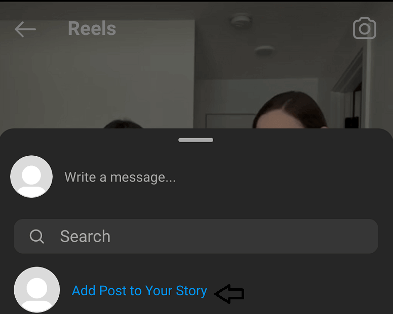 Add Reel to Instagram Story