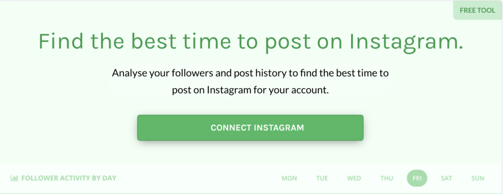 best time to post on instagram free tool