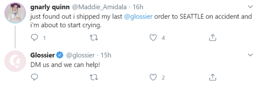 glossier twitter