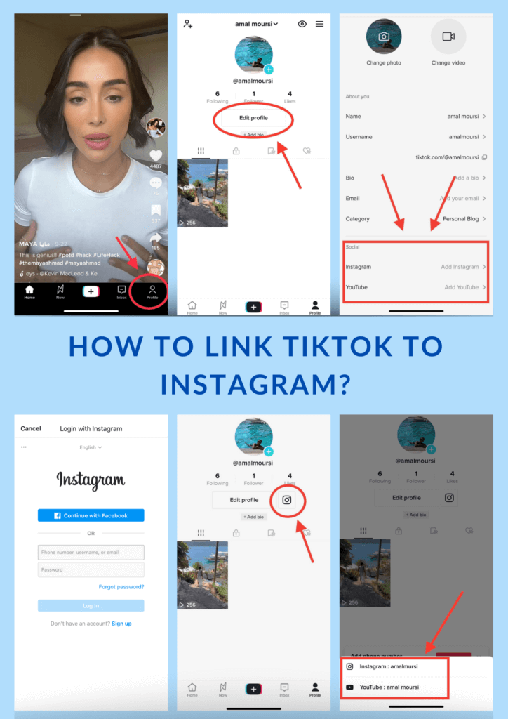 How to link TikTok to Instagram 