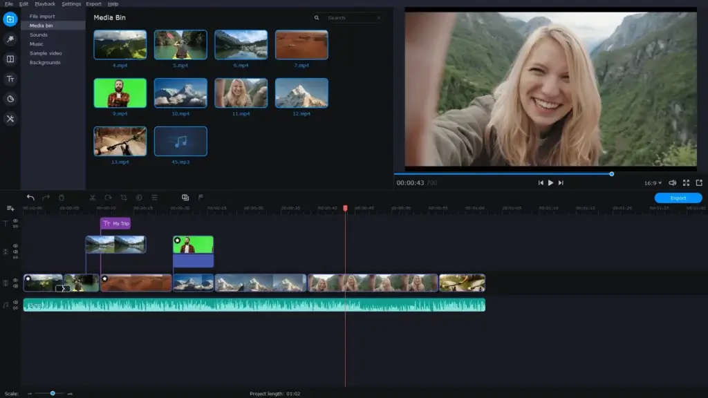 Movavi TikTok video editor