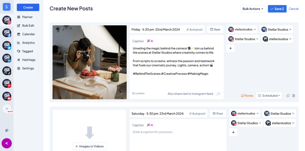 Create your facebook post