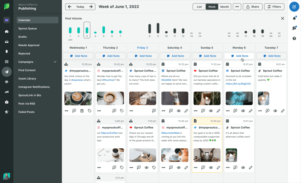 Sprout Social Calendar