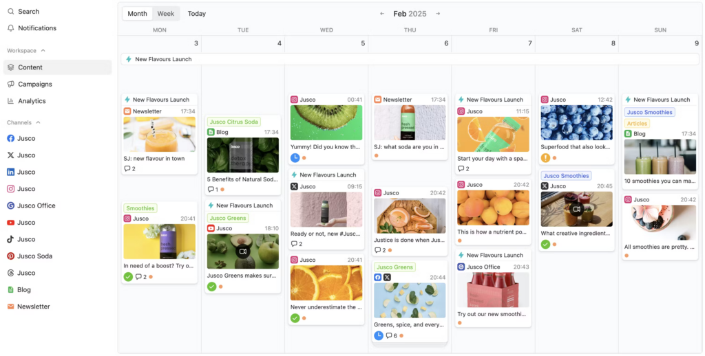 planable content calendar