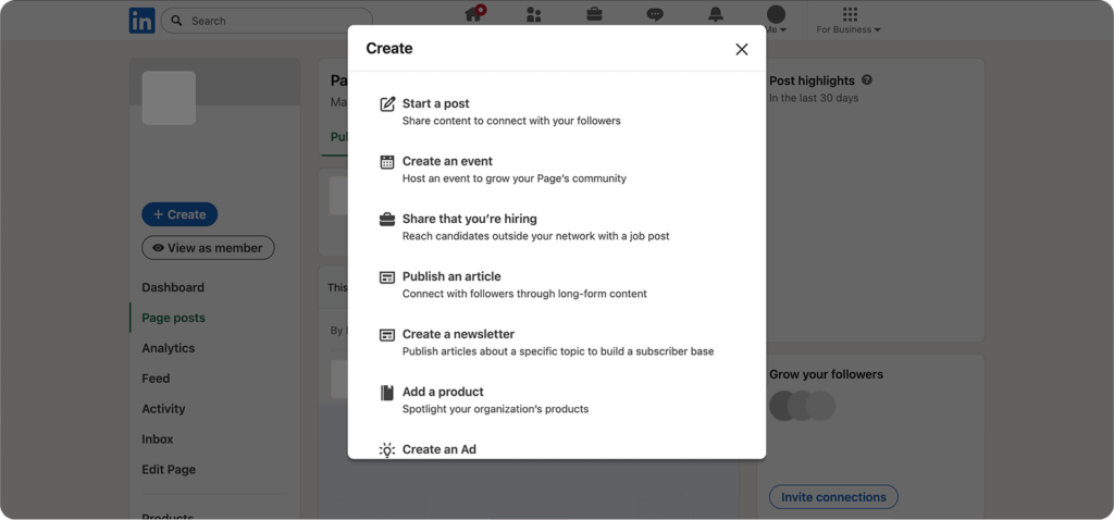 Linkedin Scheduling - Desktop